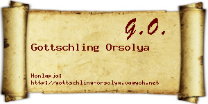 Gottschling Orsolya névjegykártya