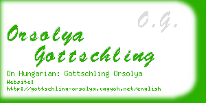 orsolya gottschling business card